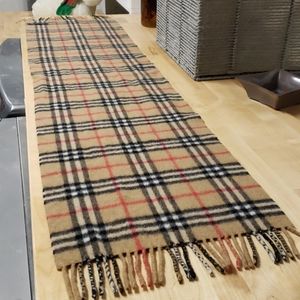 Authentic Burberry check cashmere scarf